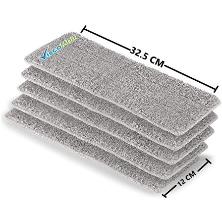 Viscomop Tablet Mop Yedek Bezi Zambak Mop Uyumlu 2'li