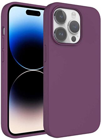 iPhone 14 Plus Kılıf Sıvı Teknolojili Silinebilir Kamera Çıkıntılı Lansman Sert Silikon