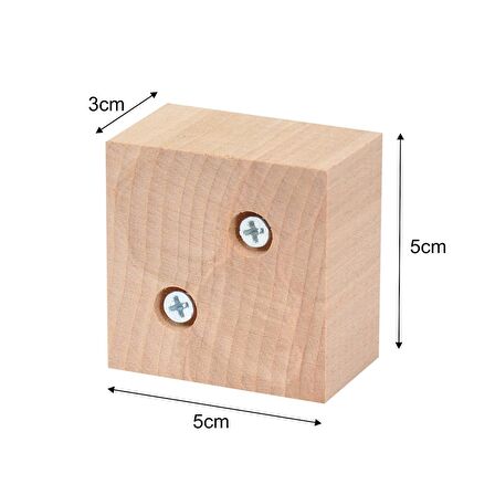 Ünite Ayak Yükseltici Ağaç Takoz Masa Sandalye Koltuk Sehba Kanepe Boy 3 cm En 5x5 cm Boyasız