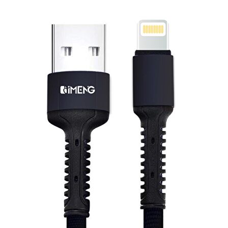 Global 3A UsbA to Lightning Pro Braided Data ve Hızlı Şarj Kablosu Siyah