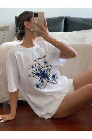 Unisex Eteinal Light Baskılı Oversize Tshirt