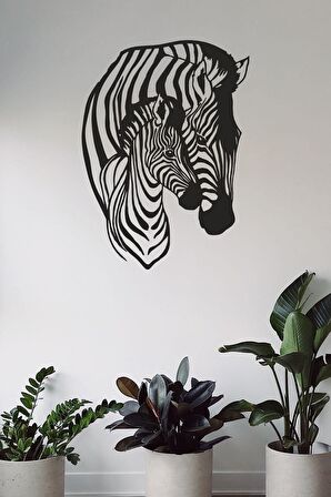 Modern Zebra Ahşap Duvar Dekoru