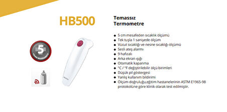 Medikaltec  HB500 Temassız Termometre Ateş Ölçer