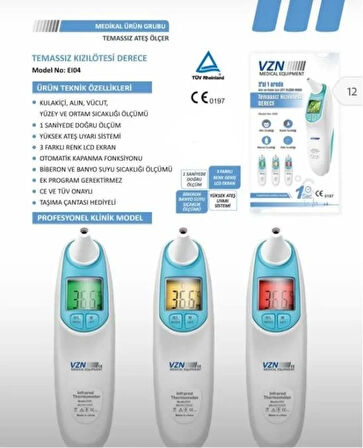 Medikaltec  Alın Ve Kulak Için Temazsın Ateş Ölçer