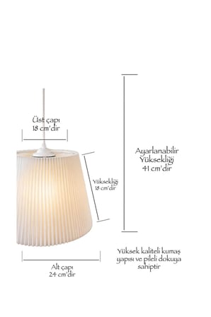 Modern pilise detaylı sarkıt tekli avize