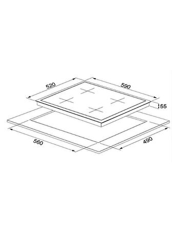 Silverline CS5700E6S01 Gri Gazlı Ankastre Ocak