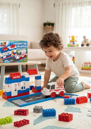 Süper Eğlenceli Hastane Blocks Set - 40 Parça
