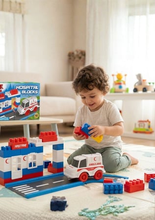 Süper Eğlenceli Hastane Blocks Set - 40 Parça