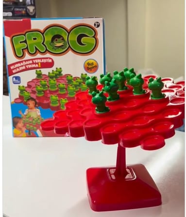 Kutulu Dikkat Ve Denge Geliştirici  Buz Tuzağı Buz Kırma ve Frog Kurbağa Denge Oyunu İkili Set