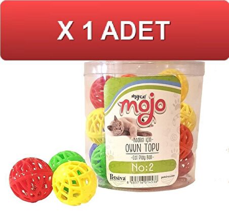 Mojo kediler için zilli oyun topu No:2 TEK TOP