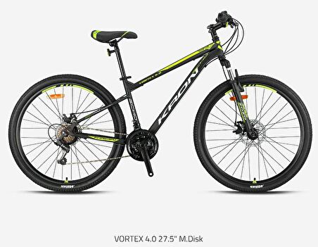 VORTEX 4.0 - 27.5  MTB - 16' - 21 Vites - M.DISC - Mat Siyah-Gri/Neon Sarı