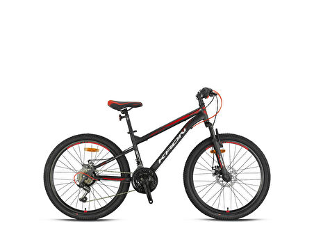 VORTEX 4.0 - 26  MTB - 14' - 21 Vites - M.DISC - Mat Siyah-Gri/Kırmızı