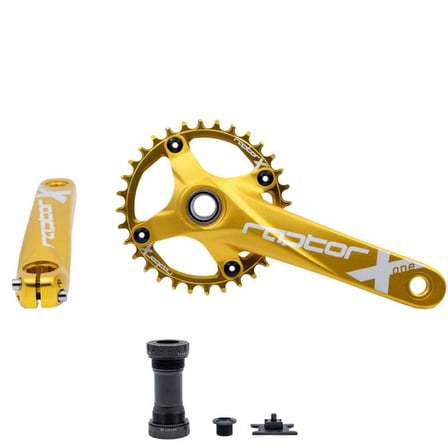 RAPTOR HOLLOWTECH TEKLİ AYNAKOL 32T - 170MM ( GÖBEK DAHİL ) GOLD
