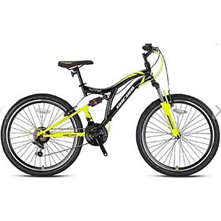 HUNTER - 26" - MTB - 16' - 21 Vites - V.B - Nardo Gri-Siyah/Sarı