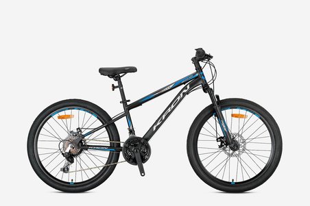 KRON VORTEX 4.0 - 24" MTB - 13' - 21 Vites - V.B. - Mat Siyah-Gri/Mavi
