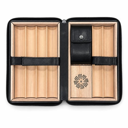 Cohiba Siyah Deri Puro Taşıma Çantası & Seyahat Humidoru