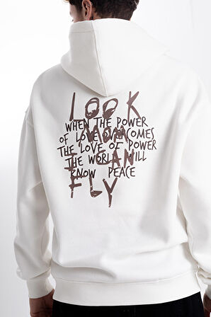 Unisex Cactus Jack Baskı Kapşonlu Sweatshirt