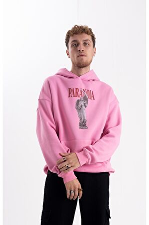 Unisex Paranoai Baskı Kapşonlu Sweatshirt