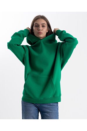 Yeşil Kapşonlu sweatshirt