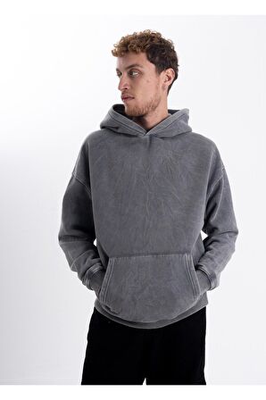 Eskitme Kapşonlu sweatshirt