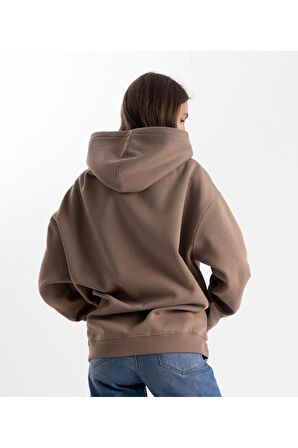 Kahve Kapşonlu sweatshirt