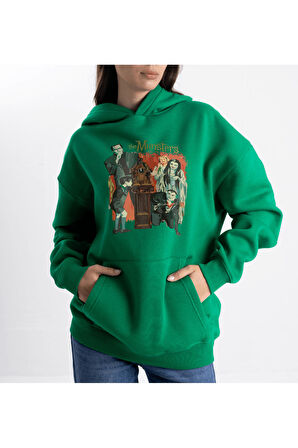 Unisex The Munsters Kapüşonlu Sweatshirt