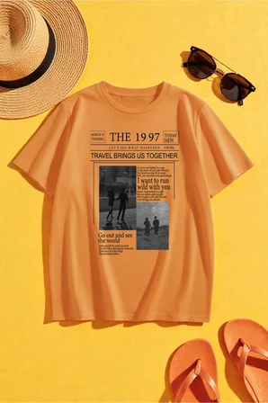 Unisex The 1997 Travel Baskılı T-shirt