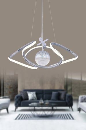 PAPATYA LEDLİ 1 TOPLU 3 RENK SALON OTURMA YATAK MUTFAK ODASI AVİZESİ