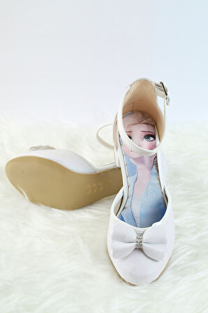 Topuklu Kız Çocuk Ayakkabısı Düğün Ayakkabısı Kız Çocuk Abiye Ayakkabı Fiyonk ve Detaylı Abiye