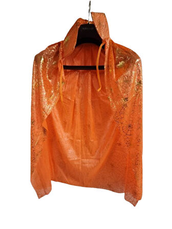 Hallowen pelerin şapka Turuncu Örümcek Ağlı