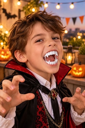 Halloween Cadılar Bayramı Çocuk Vampir Dişi Tekli Paket Kostüm Parti Aksesuarı Beyaz Sivri Diş
