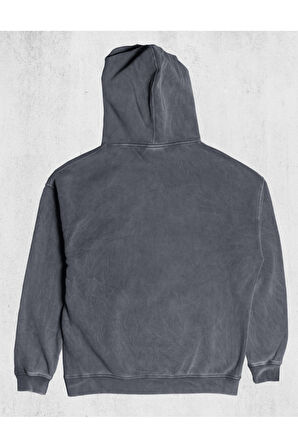 Unisex Eskitme Lock and Load Kapüşonlu Sweatshirt