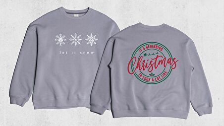 Unisex Oversize Let it Snow Sweatshirt