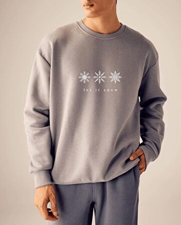 Unisex Oversize Let it Snow Sweatshirt