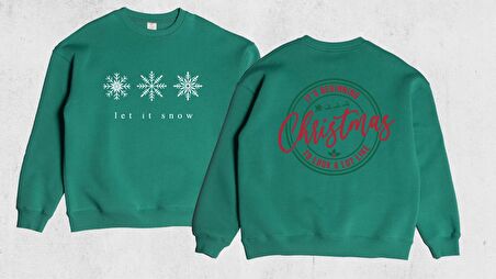 Unisex Oversize Let it Snow Sweatshirt