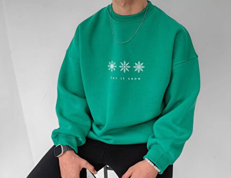 Unisex Oversize Let it Snow Sweatshirt