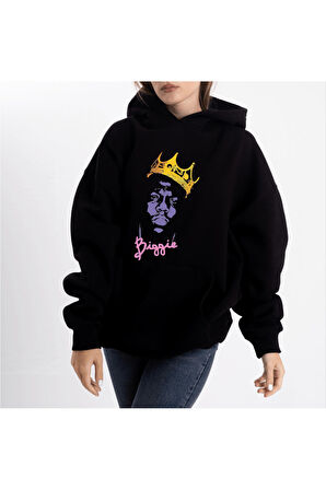 Unisex Oversize Biggie Kapüşonlu Sweatshirt