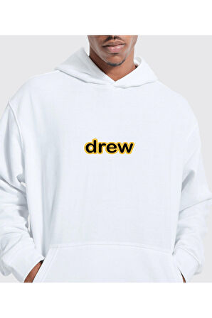 Unisex Oversize Drew Kapüşonlu Sweatshirt