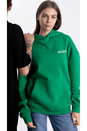 Unisex Oversize Nasa Kapüşonlu Sweatshirt