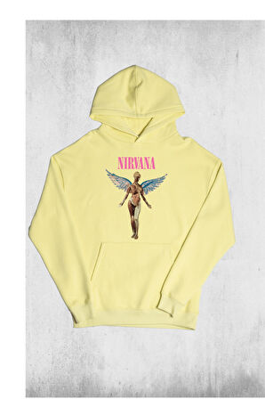 Unisex Oversize Nirvana Kapüşonlu Sweatshirt