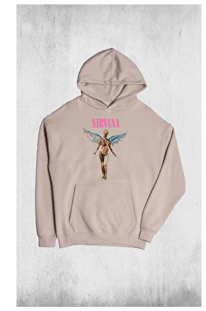 Unisex Oversize Nirvana Kapüşonlu Sweatshirt