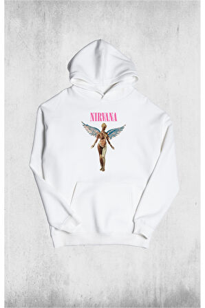Unisex Oversize Nirvana Kapüşonlu Sweatshirt
