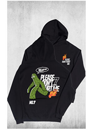 Unisex Oversize No7 Kapüşonlu Sweatshirt