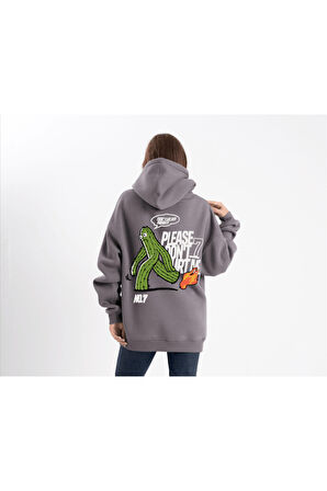 Unisex Oversize No7 Kapüşonlu Sweatshirt
