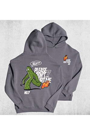 Unisex Oversize No7 Kapüşonlu Sweatshirt
