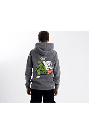 Unisex Oversize No7 Kapüşonlu Sweatshirt