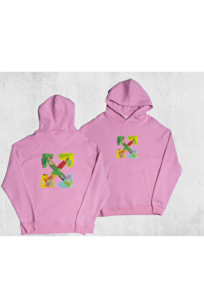 Unisex Oversize Four Kapüşonlu Sweatshirt