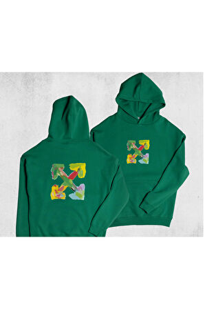 Unisex Oversize Four Kapüşonlu Sweatshirt