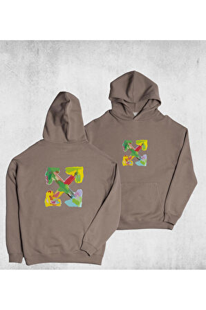 Unisex Oversize Four Kapüşonlu Sweatshirt