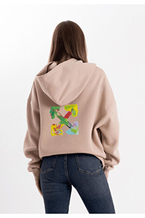 Unisex Oversize Four Kapüşonlu Sweatshirt